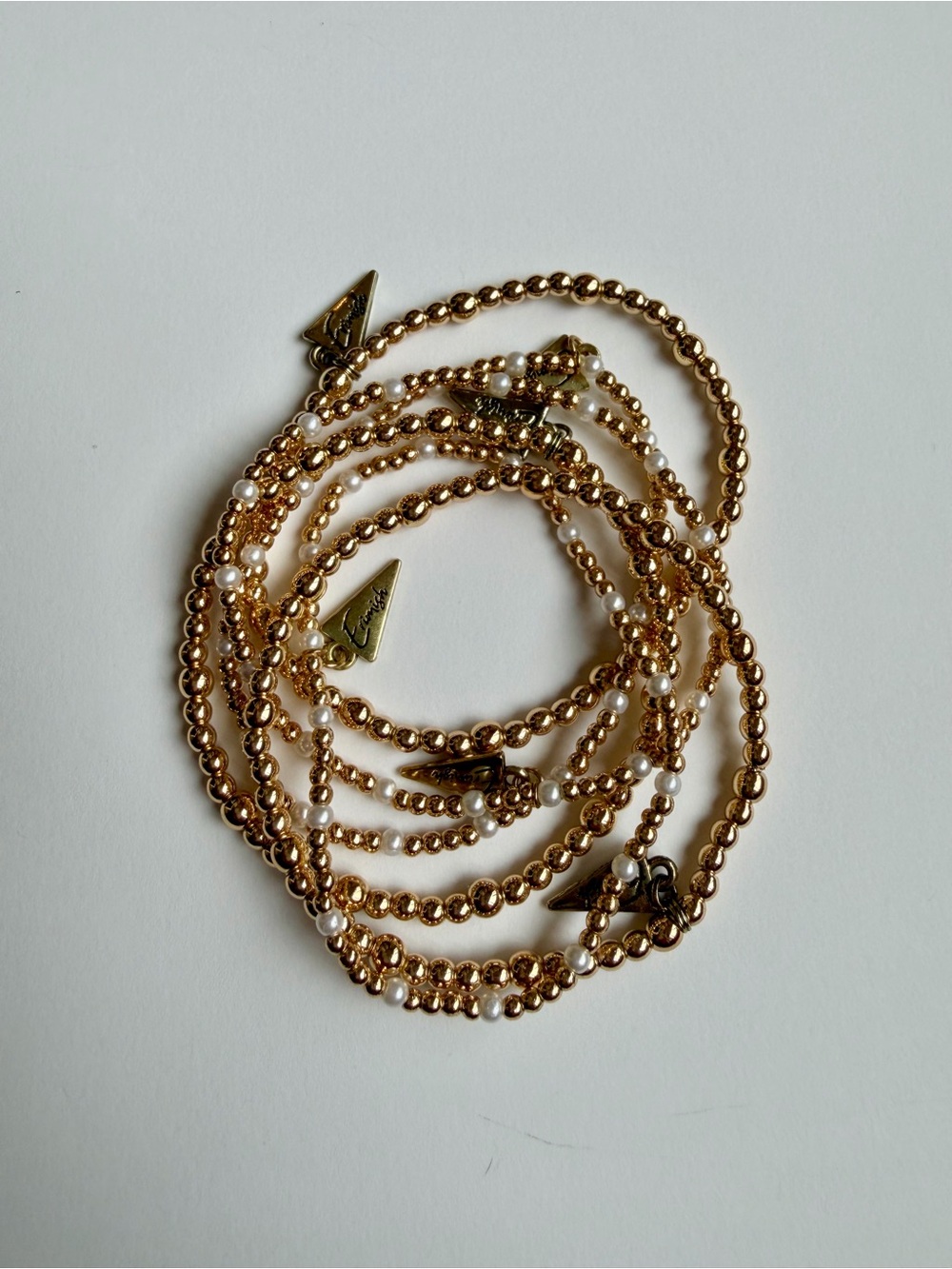 Ermish Bracelets Penny Starter Stack 14k Gold Plated